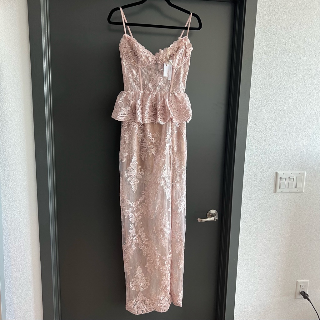 V. Chapman Ophilia Hushed Violet Lace Corset Gown Nwt Size 4 Wedding / Formal — image 2 of 8
